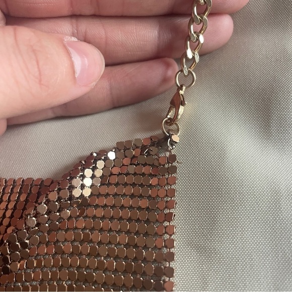 NEW! H:ours- Cowl Neck Gold Imogen Chainmail Mini Dress One Size NWT Party OS - Picture 8 of 8